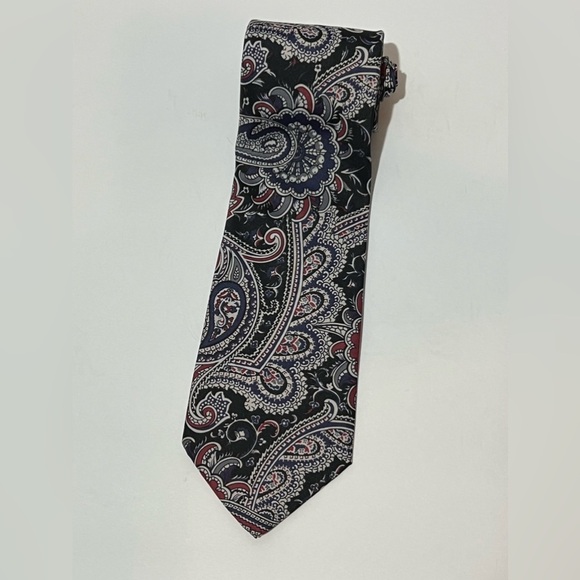 Vintage Italianissimo Neck Tie Blue Paisley Made in USA - Picture 1 of 10